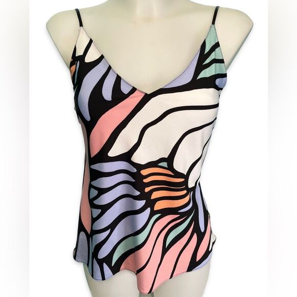 Natori Papillon Cami Top Multicolor Butterfly Print Adjustable Straps  – Medium - Picture 1 of 6
